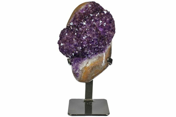 Amethyst Geode With Metal Stand - Uruguay #152262